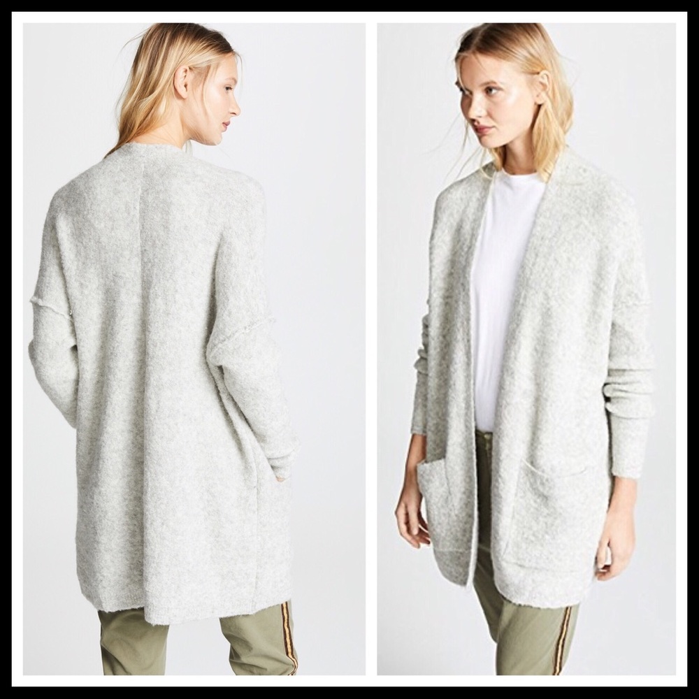 FREE PEOPLE OVERSIZED LONG KNIT POCKETS CARDIGAN - Picture 3 of 8